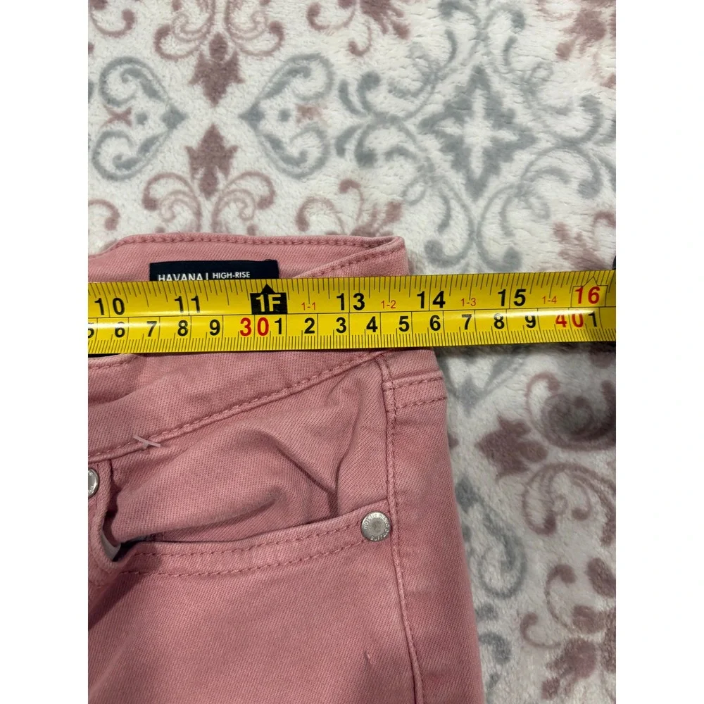 Buffalo David Bitton Havana High Rise Ankle Skinny Jeans Pink 4/27 Soft Stretch